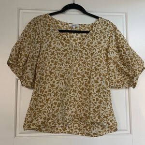 Madewell Puff Sleeve Floral Top